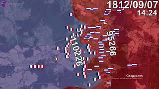 Battle of Borodino in 1 minute using Google Earth [upl. by Acinomahs]