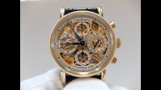 Chronoswiss Opus solid 18k gold skeleton chronograph [upl. by Calisa]