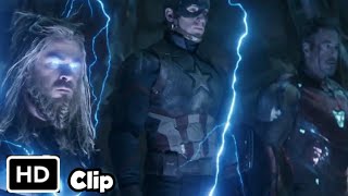 Thor Tony Steve Vs Thanos Hindi Avengers Endgame Hindi HD 4K Clip [upl. by Yenruoj22]