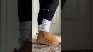 AMAZON FIND  ugg dupes fall shoes fall shoe trends ugg platform mini fallfashion falltrends [upl. by Skill]