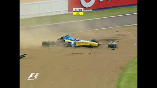 Jarno Trulli Flip  F1 2004 Silverstone [upl. by Airtemad]