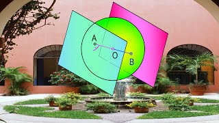 Plan tangent to a sphere  Selectivity 2015  Andalusia  Monge Descriptive Geometry [upl. by Hgiellek]