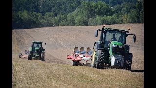 ZD Skalka Jankov Ploughing Orba 2018 John Deere 6215R John Deere 7800 John Deere 8200 [upl. by Asyal]