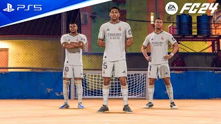 FC 24  Real Madrid vs Barcelona Ft Ronaldo Messi Volta Football  PS5™ Gameplay 4K60 [upl. by Bess75]