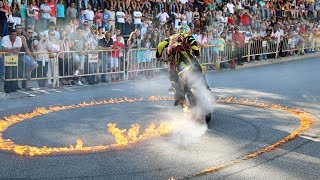 Paulo Martinho  Moto Freestyle  Quemando Rueda Burnout   Tire 1000 degree   2018  BOTICAS [upl. by Ahsat]