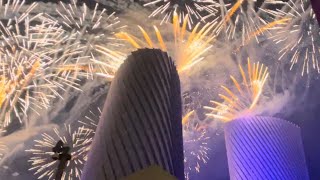 New year fireworksdoha viralvideo happy newyear [upl. by Clementina645]