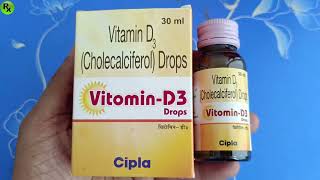 Vitomin D3 Drops Uses Benefits Dosage in Hindicholecalciferol Dropscalcium ki best dava [upl. by Leia]