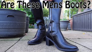 Mens black heel fashion boots [upl. by Chapnick]