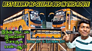 🚌SST LIMOLINER LUXURY AC SLEEPER BUS TRAVEL VLOG Coimbatore to Bengaluru  Naveen Kumar [upl. by Aisset]