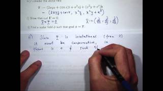 Curl grad and line integral examples [upl. by Rebmak]