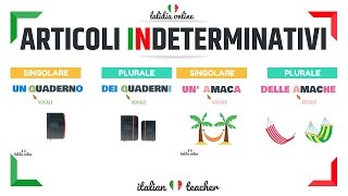 ARTICOLI INDETERMINATIVI  GRAMMAR  Italian for Beginners [upl. by Kcaz]