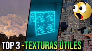 ✅ TOP 3 TEXTURAS PACKS ÚTILES PARA MINECRAFT 😱  👉 TODAS LAS VERSIONES [upl. by Yennor]