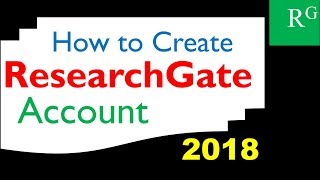 How to Create Researchgate Account for Free 2018 [upl. by Yaniv437]