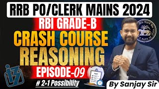 RBI Grade B Reasoning  RRB POClerk Mains Reasoning Crash Course  Reasoning by Sanjay Sir [upl. by Arun]