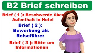 Telc B2 Brief schreiben  3 wichtige Briefe  Prüfung 2020 [upl. by Pampuch690]