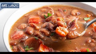 Instant Pot Ham and Bean Soup  Amy  Jacky [upl. by Cannell]