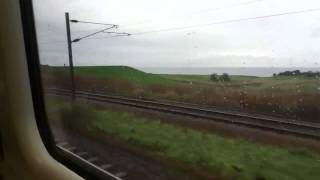 Arriving and departing BerwickuponTweed on an East Coast HST  101011 [upl. by Astiram]