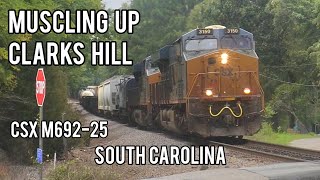 Muscling Up Clarks Hill CSX M69226 South Carolina  07272024 [upl. by Nnyledam]