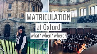 WHAT IS MATRICULATION  oxford university  first year [upl. by Bonine]