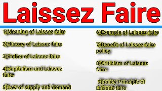 Laissez Faire  What is Laissez Faire  Doctrine of Laissez Faire  Laissez Faire policy [upl. by Cheng443]