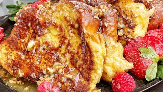 BUTTER PECAN FRENCH TOAST  WITH HOMEMADE BUTTER SYRUP [upl. by Euqimod]