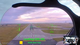 Best immersive A350 dual cam approach CDG [upl. by Allac]