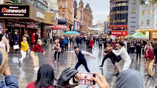 Guy Joins In With Own Proposal Flash Mob  His Freestyle is INCREDIBLE [upl. by Tseng369]