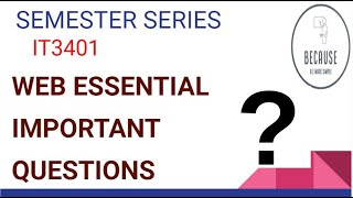 IT 3401 Web Essentials Important Questions for Seemster in Tamil [upl. by Adnawt]