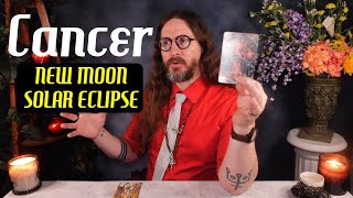 CANCER ♋︎ “SPEECHLESS CAN’T BELIEVE MY EYES” NEW MOON🕊️ SOLAR ECLIPSE ✨Tarot Reading ASMR [upl. by Aronoh]