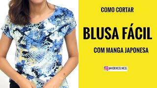 como cortar BLUSA COM 080 CM DE TECIDO [upl. by Gal]