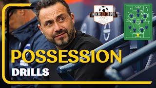 3 TACTICAL POSSESSION DRILLS FROM ROBERTO DE ZERBI [upl. by Cheng]