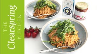 Creamy Tofu Tomato Carbonara [upl. by Attaynik43]