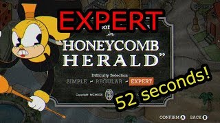 Cuphead Expert Speedrun  Honeycomb Herald 052 [upl. by Aziar794]