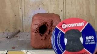 Crosman 177 Pellet test in clay block Destroyers and Ultramag Dome RWS34 [upl. by Yelsel644]