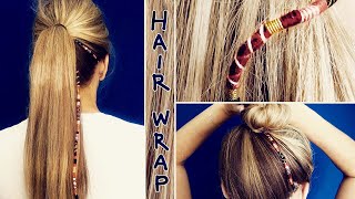 BEST HAIR WRAP TUTORIAL  Fast and Simple Hair Accessories DIY [upl. by Sethi]