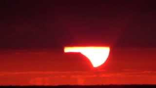 Annular Sunrise Solar Eclipse 11032013 [upl. by Bronder]