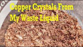 Copper Crystals Recovery From Waste chemistry copper ewaste experiment [upl. by Elpmid201]