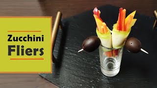 Zucchini Salad Recipe  Zucchini Fliers  Salad Decoration  Mexican Salad  Food Art  New Recipes [upl. by Lau]