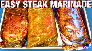 Top 3 BEST Steak Marinades  How to Marinate Steak [upl. by Remos]