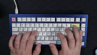 Typing test  Keychron Q1 blue with lubed Vertex V1 switches and PBT Milkshake keycaps [upl. by Ilonka751]