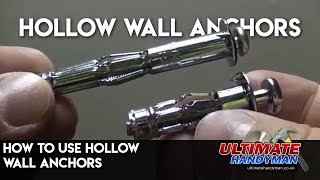 How to use hollow wall anchors [upl. by Robinia]