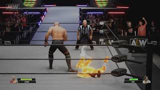 AEW Fight Forever Claudio Castagnoli vs Falls Count Anywhere Match aew [upl. by Beeck624]