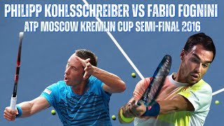 PHILIPP KOLSCHREIBER VS FABIO FOGNINI  2016 ATP KREMLIN CUP SEMIFINAL [upl. by Mersey]