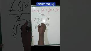 SOLVE FOR a trending trendingshorts viralshorts shorts shortvideo math education goals [upl. by Dewitt]