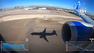 4K  SCENIC 737 MAX Landing w GPS  EWR to LAS [upl. by Eelirrem]