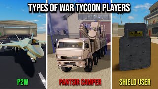 Types of Players in War Tycoon [upl. by Norrehs287]