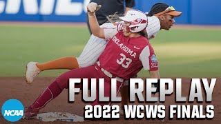 Oklahoma vs Texas 2022 Womens College World Series Finals Game 1  FULL REPLAY [upl. by Aymahs]