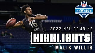 Malik Willis FULL 2022 NFL Scouting Combine Workout [upl. by Meil]