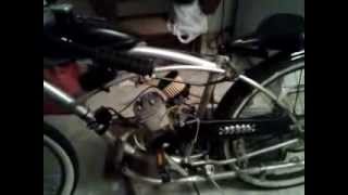 80cc motorized bicycle with chainsaw carburetor [upl. by Ennywg]