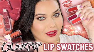 Colourpop Fresh Kiss Glossy Lip Stain LIP SWATCHES [upl. by Sillad]